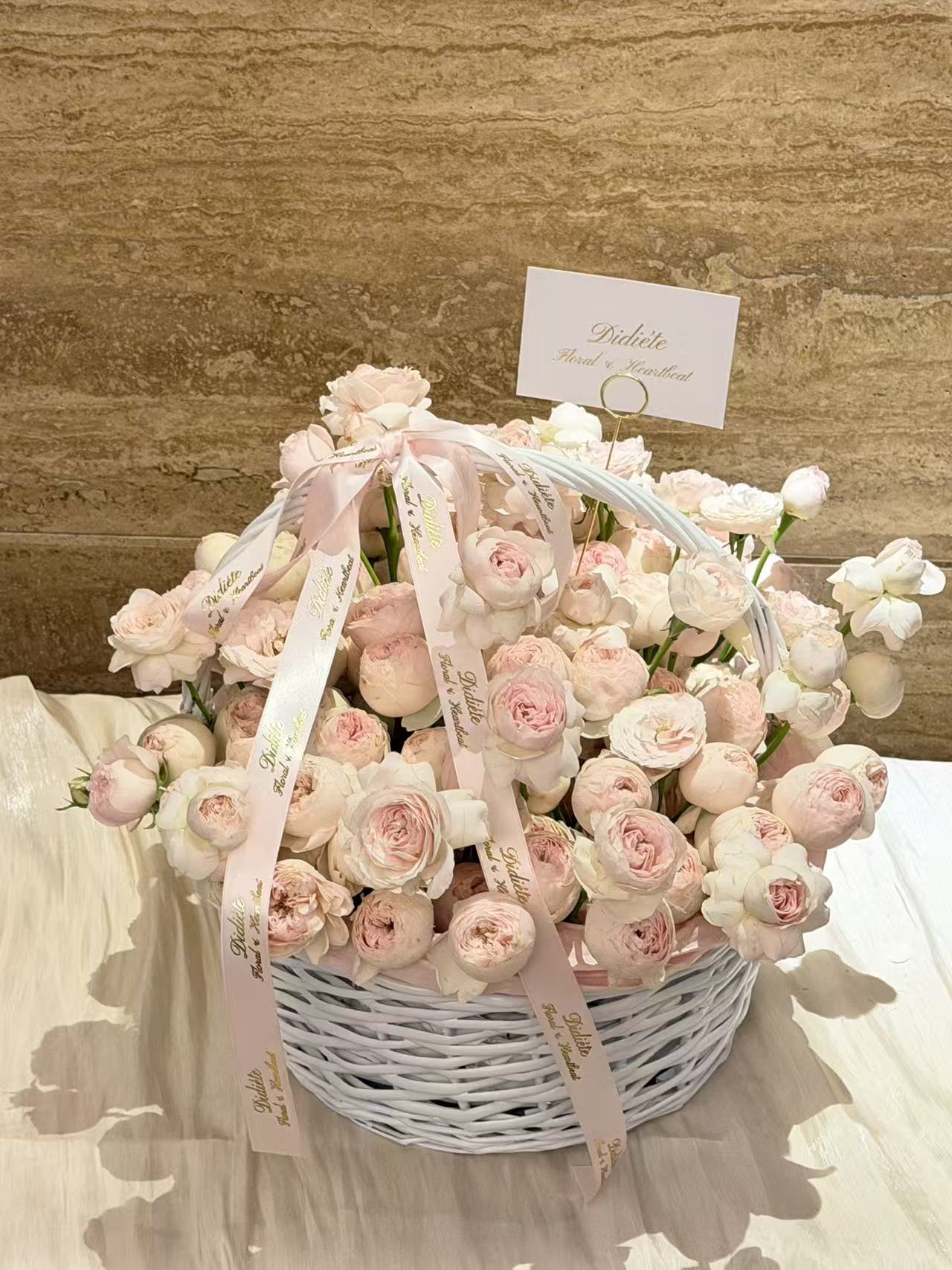 Blush Peony Symphony Basket