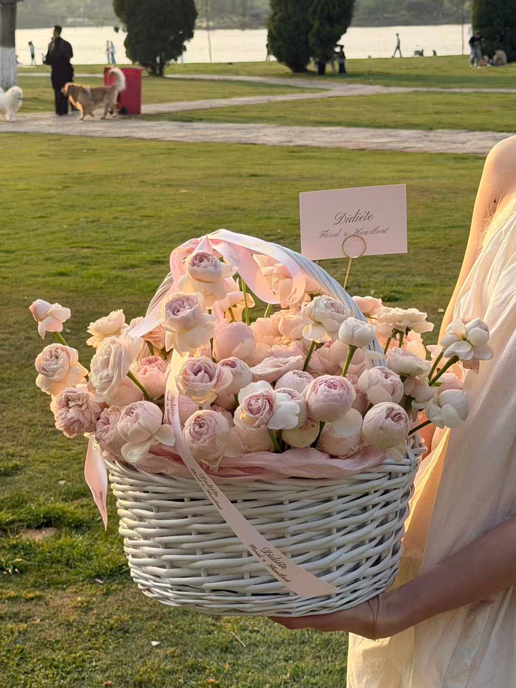 Blush Peony Symphony Basket