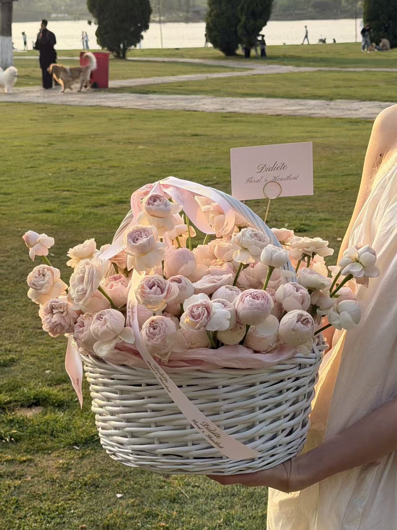Blush Peony Symphony Basket